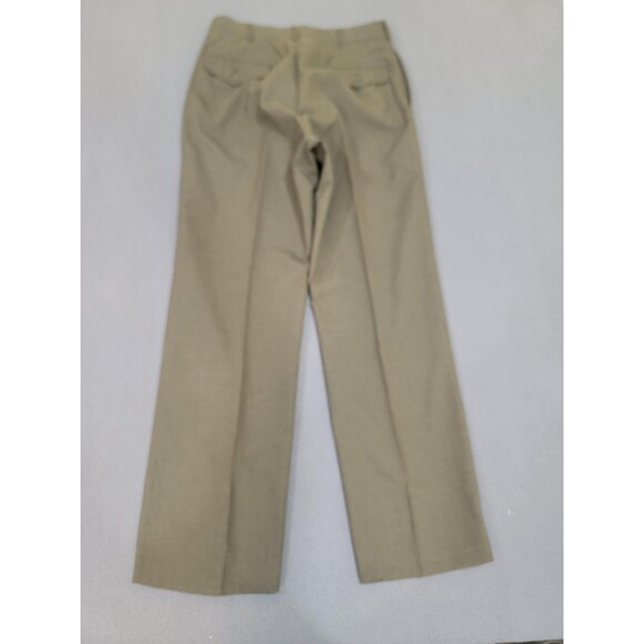 Vintage US Military Pants Mens 32R Green Poly Wool Tropical Dress Uniform 80s - Picture 10 of 11